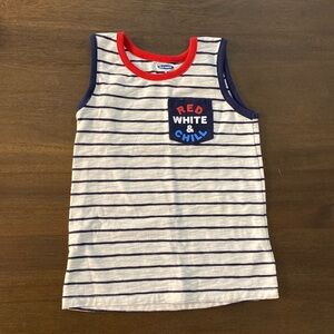 Old Navy Red White & Chill Striped Tank Size 3T